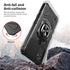 for Wiko Voix Case with Screen Protector,Built-in Magnetic Car Ring Stand,Full Body Protection Frosted PC Back Soft TPU Bumper Raised Corner Edge ...