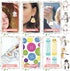 yyoemas 170 PCS Shrinky Dink Keychain Kit,Shrinky Dink Kit with 15 Shrinky Dink Sheets,Ear Hook,Bead Chain,Corn Buttons,Lobster Clasp,Split Ring a...