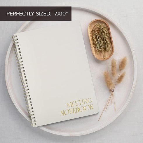 ZICOTO Simplified Meeting Notebook For Work Organization - Easily Take Notes And Keep Agendas on Track - The Perfect Office Planner Supplies for W...