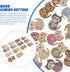 TENDYCOCO 50pcs Sewing Buttons Multicolored Cat Shaped 2 Holes Wood Printing Sewing Buttons (Mixed Color)...