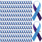 Hanaive 300 Pcs Suicide Prevention Awareness Purple Blue Ribbons Pins Wired Fabric Ribbons with Safety Pins Lapel Pin Satin Ribbon for Charity Pub...