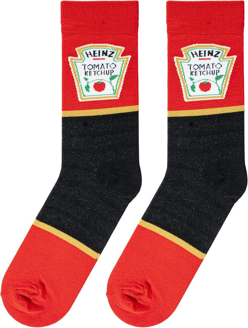 Crazy Socks, Mustard, Ketchup, Hot Sauces & More, Funny Colorful Novelty Socks...