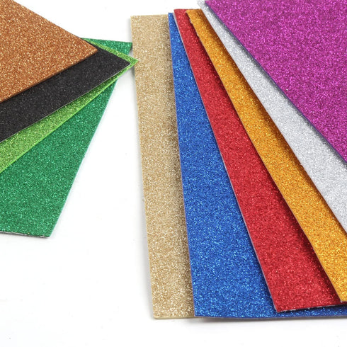 LOMIMOS 10 PCS Self Adhesive EVA Foam Paper Sheets,colorful Glitter Paper for Handicraft Arts and Crafts DIY Project Classroom(8x12 in)...