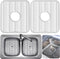 DecorRack 2 Sink Protectors for Kitchen Sink, Plastic 12" x 11" Dish Rack, Protect Sink from Stains, Damage, Scratches, Dishwasher Safe Grid Mat f...