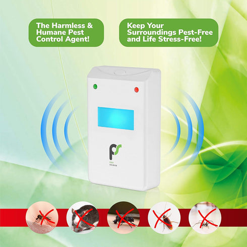 CraveGreens - Pest Soldier - Electronic Plug Ultrasonic Pest Control Repeller for Insects - White, Set of 4...