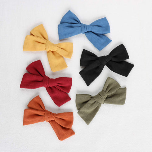 Baby Girl Hair Clips, 12 Pack Large Bows Barrettes Fully Lined Alligator Clip Hair Accessories for Little Girls Toddler Kids Children...