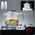 Glass Teapot with Infuser and Lid 40.6 fl oz, Stovetop Gas Safe, Thickened Heat Resistant Borosilicate Glass Tea Kettle...