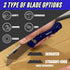 Rapid Edge Extend-A-Blade Utility Knife, Folding Razor Knife with 3 Blade Positions, Includes 5 Double-Length Serrated Utility Knife Blades...