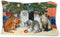 Caroline's Treasures BDBA0345PILLOWCASE Cats Under The Christmas Tree Fabric Standard Pillowcase Lightweight Super Soft Easy Care Decorative Artwo...