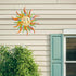 Metal Sun Wall Art Decor-17.3 inches Rustic Retro Sun Hanging Decoration for Indoor Outdoor Garden Yard Patio Fence Living Room Bedroom(Green)...
