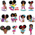 12 Pcs Black Girl Iron on Patches T Shirt Iron on Transfer Decals Clothing Stickers for DIY Women Girl Coat Backpack Jackets Decoration(Classic St...