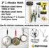 Pegboard Hooks 50-Pack 1" + 2” L Hook - Zinc Plated - Will Not Fall Out - Fits Any Peg Board - Organize Tools, Accessories, Workbench, Garage Stor...