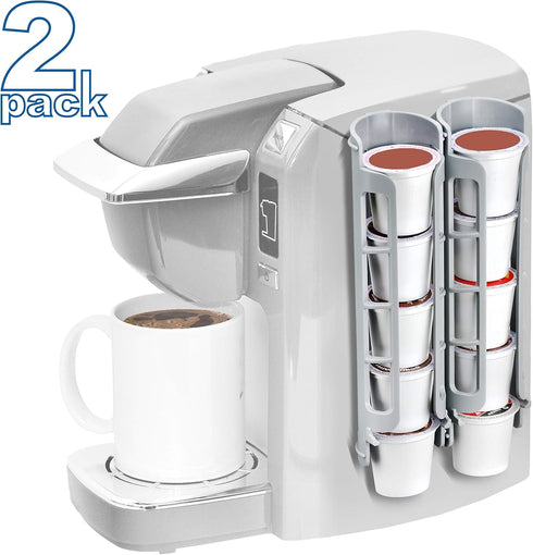 STORAGENIE Coffee Pod Holder Side Mount K Cup Pods Dispenser compatible with Keurig Coffee Makers, Perfect for Small Counters...