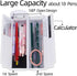 Lockable Pencil Case with Calculator, Standing Cylinder Shape, Multifunctional Password Lock Pen Box, Locking Desk Organizer, Cute Patterns for Gi...