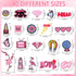 MTLEE 40 Pcs Pink Iron on Patches Embroidered Cute Applique Patches Appliques Pretty Preppy Unicorn Assorted Styles Cowgirl DIY Sew for Clothes Ja...