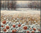 Posterizer 1 pcs-snowy winter flowers scene in oil painting style-3-Landscape & Nature Art-Floral & Botanical Art- Dining Room Decor- unframed wal...