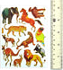 Wildlife Sticker Self-Adhesive Glitter Metallic Foil with Tiger Lion Deer Buffalo Zebra Camel Kangaroo Rhino Giraffe Boar Bear Wolf Crocodile Walr...