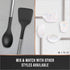 BINO 2-Piece Wooden Handle Silicone Mixing Spoons & Spatulas Set - Black | Heat Resistant Kitchen Utensils for Nonstick Cookware | BPA Free | Cook...