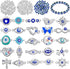 235 Pcs Evil Eye Charms Kits Includes 80 Evil Eye Beads 25 Alloy Eye Charms 80 Jewelry Making Beads 50 Crystal Spacer Bead Charms for Jewelry Maki...