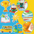 JUNEBRUSHS 56Pcs Classroom Bulletin Board Decorations Set, BACK to SCHOOL Cutouts with Border Trims for School Classroom Door Home Wall Decoration...