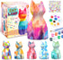 HAPMARS Paint Your Own Cat Lamp Kit 2pcs, DIY Geometric Cat Art Craft Painting Kits for Girls Boys Kid Age 4 5 6 7 8 9 10 11 12+, Art Supplies Cre...