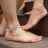 Wowshow Ankle Bracelets for Women Men Initial Anklet Square Pendant Letter X Layered Anklet White Gold Plated Flat Marina Foot Chain Gift...