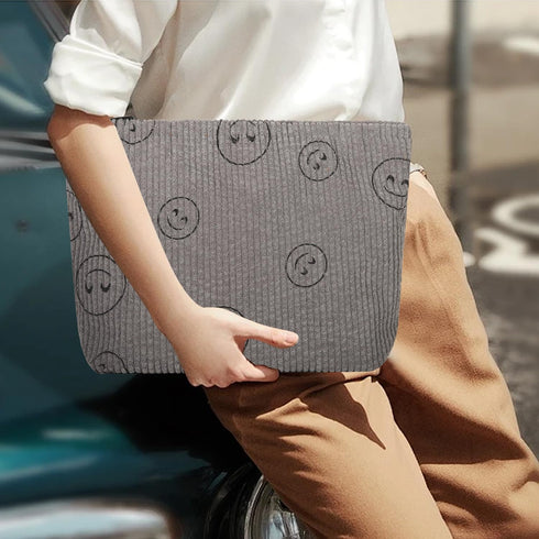 Cosmetic bag Makeup bag Preppy Cute Corduroy Toiletry bag for women travel essentials (greygrey)...
