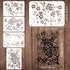 FINGERINSPIRE 4 Pcs Cherry Blossoms Stencils 11.7x8.3 inch Cherry Blossom Branch Stencils Plastic Floral Flower Pattern Stencils Sets DIY Home Dec...
