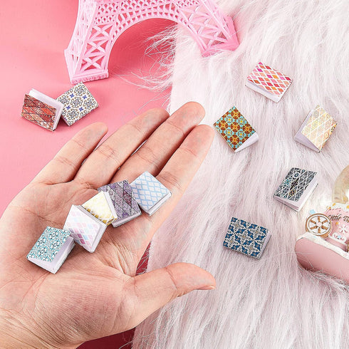 24 Pieces 1:12 Scale Miniatures Dollhouse Books Assorted Miniatures Books Dollhouse Mini Books Dollhouse Decoration Accessories Doll Toy Supplies ...