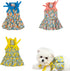 3 Pcs Floral Dog Dresses Dog Clothes for Small Dog Girl Summer Dress for Puppy Kitten Cute Lightweight Breathable Cotton L...