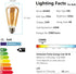 ASOKO 4-Pack LED Dimmable Edison Light Bulbs 40W Equivalent Vintage Light Bulb, 2200K-2400K Warm White (Amber Glass), Antique LED Edison Bulbs, ST...