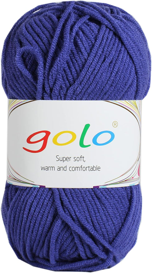 golo Acrylic Yarn 50g Blanket Yarn Acrylic Yarn for Crocheting (50g-1, Blue -28)......