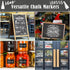 STATIONERY ISLAND Liquid Chalk Markers White Erasable Chalk Marker Pens for Non-Porous Blackboard, Chalkboard, Window, Glass, Signs, Bistro Board ...