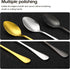 12 Pcs Black Demitasse Espresso Spoons Set, 4.7" Mini Coffee Spoons, Tiny Tea Spoons, Stainless Steel Small Spoons for Dessert, Tea, Appetizer, Sm...