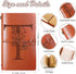 Initial Leather Travel Journal Monogrammed Notebook Appreciation Gifts Refillable Personalized Diary Writing Notepad for Women Graduation Birthday...