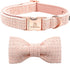Lionheart glory Dog Bow Collar Pink Dog Collars for Female Dogs Adjustable Soft Dog Collars with Bowtie, Pet Collars Bow Tie for Large Dogs Gift...