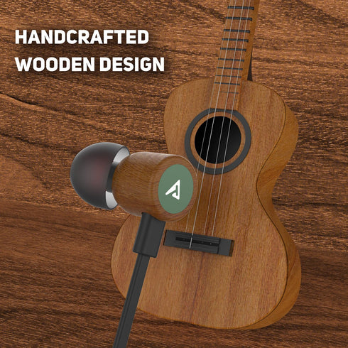 USB C Headphones for iPhone, Type C Earbuds Red Pear Wood Wired HiFi Stereo with Remote & Mic, USB C Earphones Compatible with iPhone 15 Pro Max, ...
