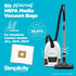 Simplicity Vacuums SZH-6 Jill Canister Vacuum Replacement Bags with Certified Hepa Media, Fits with Simplicity Jill, Jack, and Snap Bagged Vacuum ...