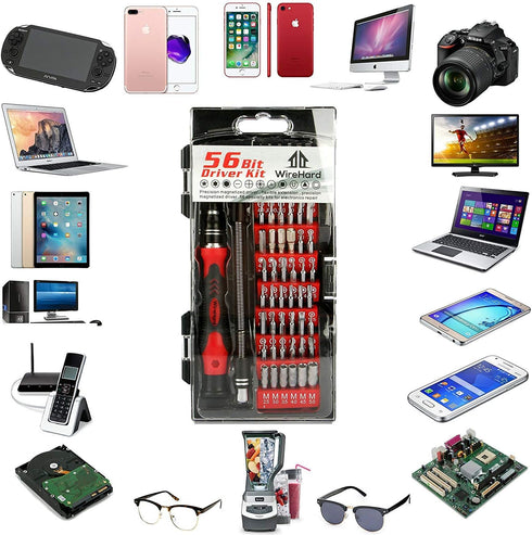 62 in 1 Precision Screwdriver Set Computer Repair Tool Kit with Extra Magnetic Specialty Steel Multi Bit...
