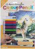 Royal & Langnickel Color Pencil by Number Kit 8.75"X11.75" - Wolf at Night...