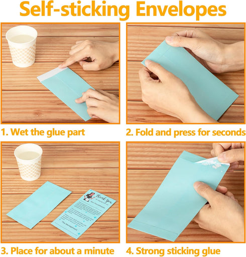 100Pcs Housekeeping tip envelopes Cash self adhesive tip envelopes Housekeeping thank you tip envelopes Bulk for Hotel Motel Coin Seed Money Gratu...