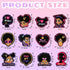 12 Pcs Black Girl Embroidered Patches Iron Sew on Patch Applique GRL Pwr Princess Rules Fabric Clothing Accessories Badge DIY Black History Month ...