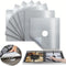 Stove Burner Covers-Gas Stove Protectors Silver with Upgraded Density and Coating, Reusable, Non-Stick,Fast Clean Liners for Kitchen. Stove top Co...