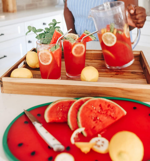 Dexas Watermelon Cutting/Serving Board, Watermelon Shape...