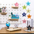 72 Pcs 5.9" Star Cutouts Paper for Bulletin Board Decorations Glitter Star Cutouts Positive Sayings Star Confetti Cutouts for Bulletin Board Class...