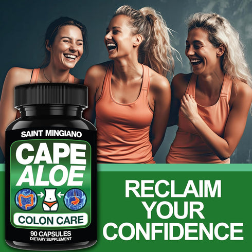 Cape Aloe Colon Cleanse, Detox & Flush - 90 Capsules. Gentle Constipation Relief and Bowel Movement Acting as Natural Herbal Laxative - Supports B...