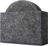 Drink Coasters Set of 6 with Holder - Dark Gray Round Water Absorption Felt Mat, Prevent Furniture from Dirty and Scratched, Suitable for Kinds of...