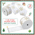 Cindeer 3 Rolls 2.5 Inch 30 Yards Christmas Snowflake Wired Ribbon Glittered Snowflake Wired Edge Ribbon Christmas Ribbon for Tree Gift Wrapping H...