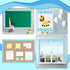 99 ft Blue Sky White Clouds Bulletin Board Borders,Scalloped Bulletin Board Trim for Blackboard Whiteboard Classroom Border Decor (3 Rolls)...