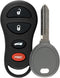 KeylessOption Keyless Remote Fob Uncut Ignition Car Key for Jeep Liberty, Stratus, Intrepid GQ43VT17T, 04602260...